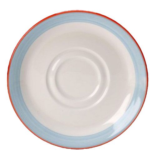 Steelite  Simplicity Rio Blue 4-5/8" Double Well Saucer