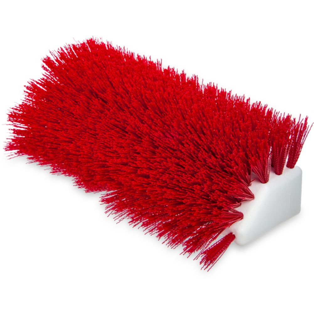 Carlisle&reg; Sparta&reg; 10" Red Hi-Lo Floor Scrub Brush