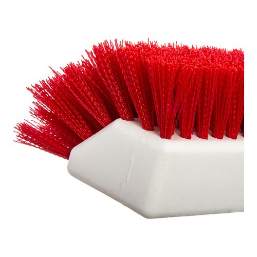 Carlisle&reg; Sparta&reg; 10" Red Hi-Lo Floor Scrub Brush