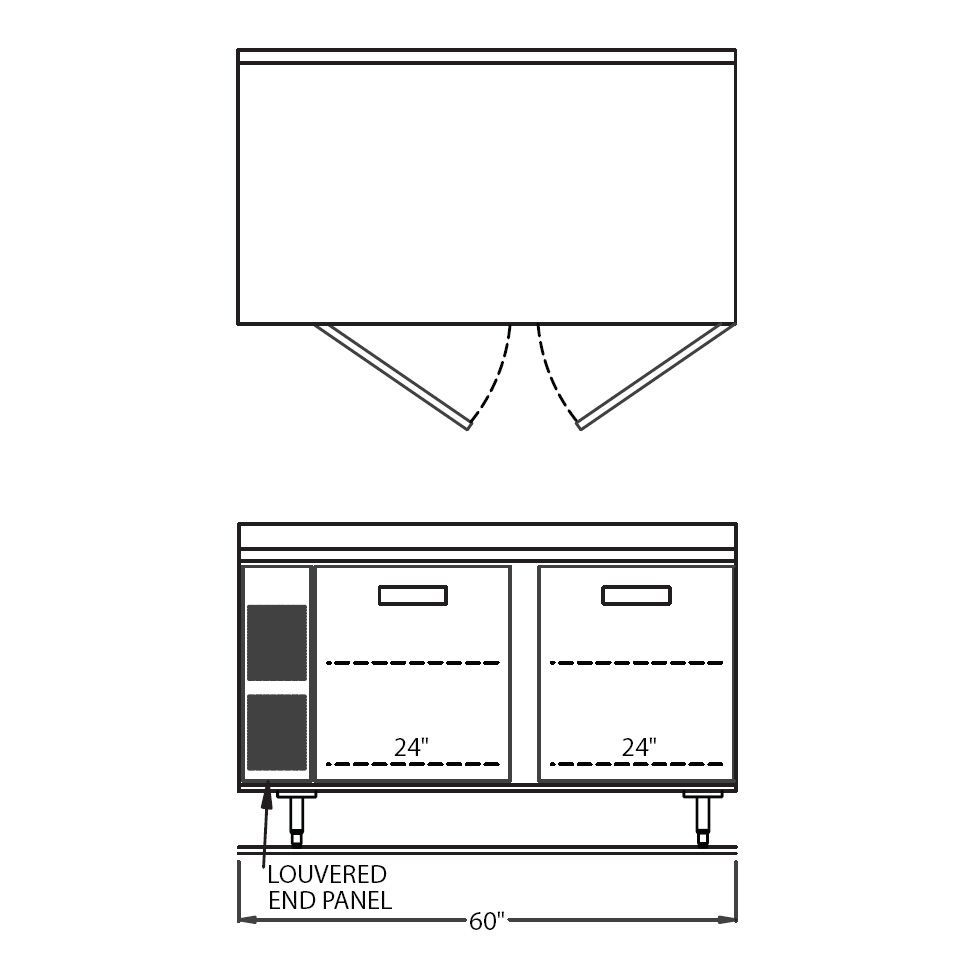Randell&reg; 60" Freezer Counter/Worktop