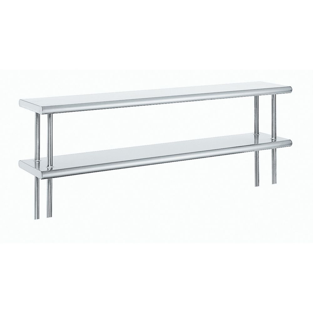 Double 15in. x 108in. S/S Table Mounted Deck Shelf, ODS-15-108