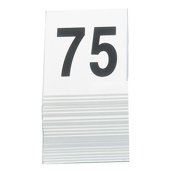 Cal-Mil #51 - 75 White Number Tent With Black Numbers