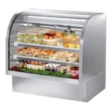 True&reg; S/S 2-Shelf Curved Glass Refrigerated Deli Case, 23.5 Cu Ft