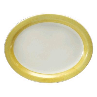 Oneida&reg; Jubilee&trade; 11-1/2" Ivory / Canary Yellow Platter