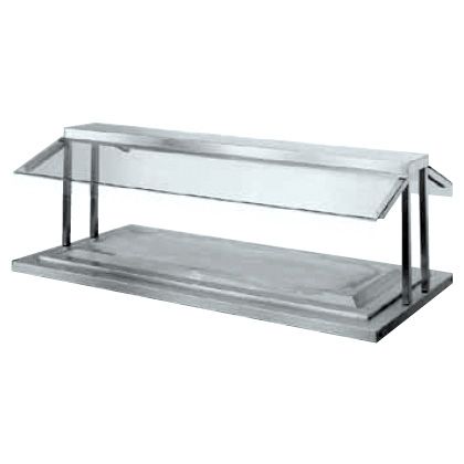 Randell&reg; Dual Sided 48" Glass Insert Buffet Shield