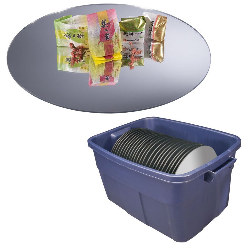 Gourmet Display&reg; 24 Piece 12" Round Mirror Tray Kit