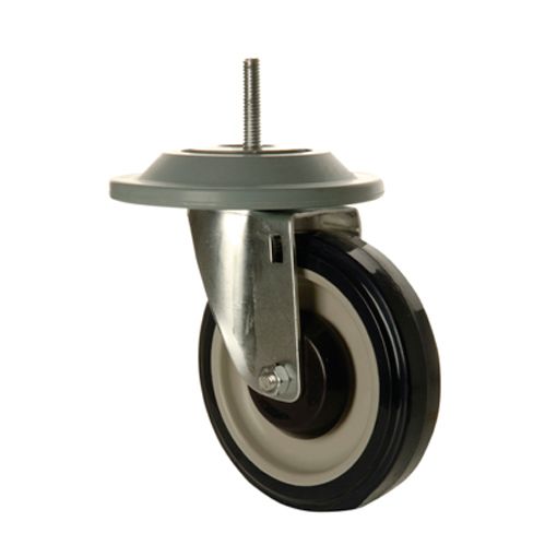 Focus Foodservice 5" Threaded Swivel Caster w/ Bumper
