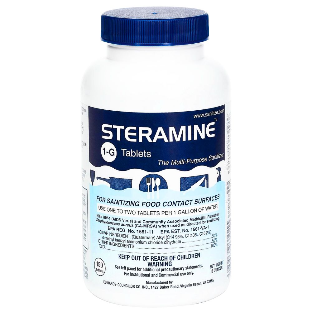 Edwards Councilor S150E48 Steramine Sanitizing Tablets -150 / Bottle