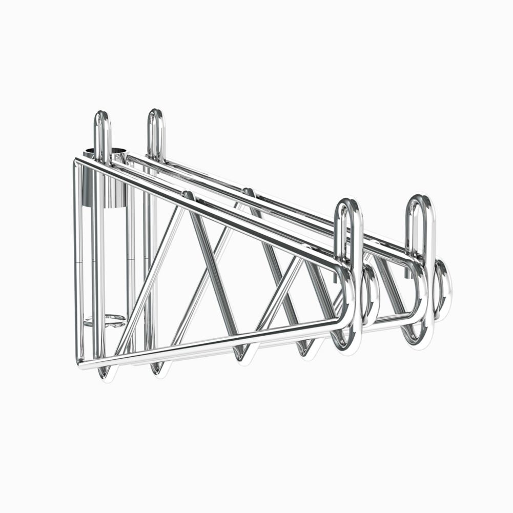 Metro&reg; Super Erecta&reg; Post Mount 18" Chrome Shelf Supports