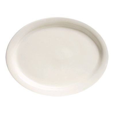 Tuxton&reg; Nevada 9-1/2" x 7-1/2" Eggshell Oval Platter