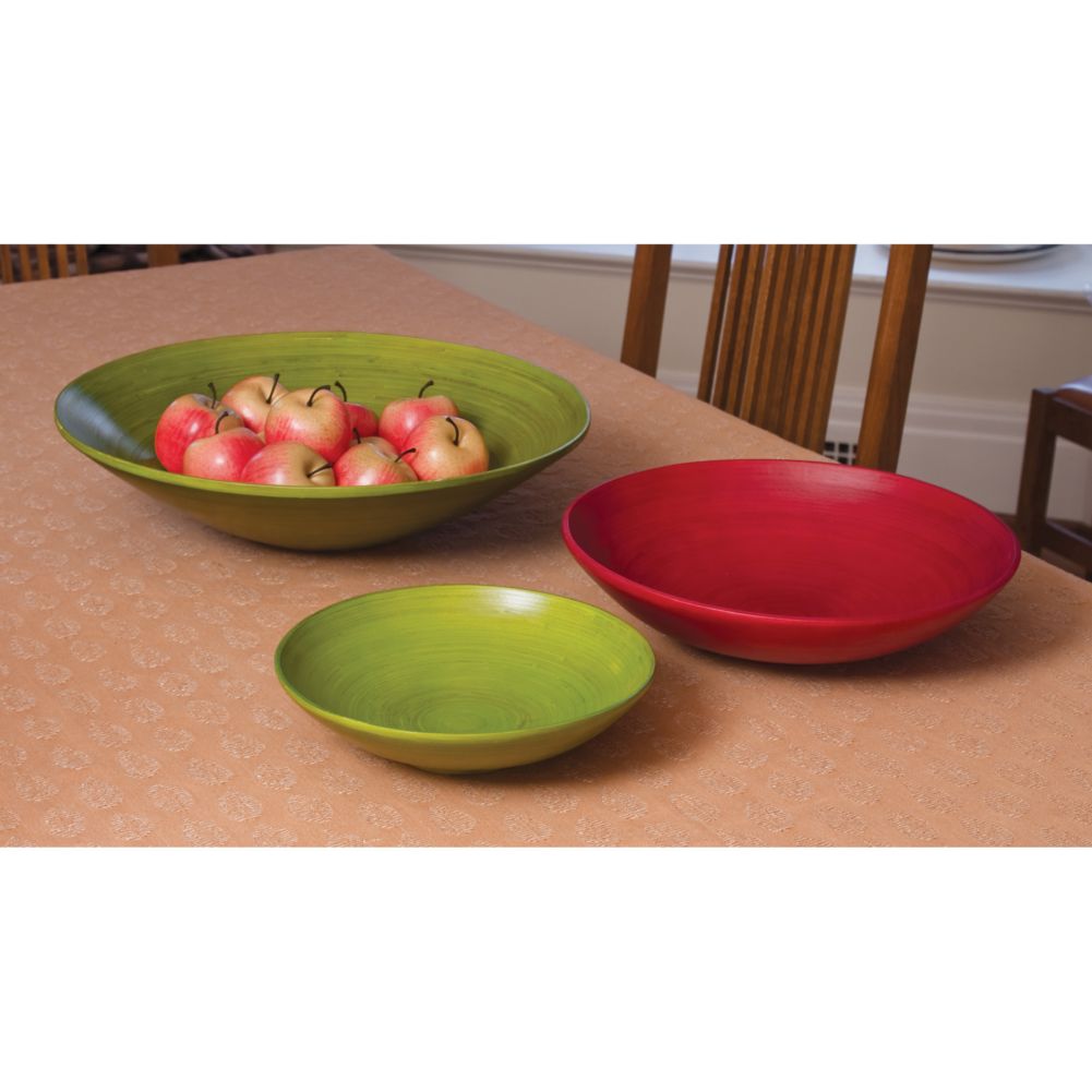 Skalny Baskets Green Bamboo Bowl, 13&frac34;"