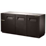 True&reg; Black 2-Solid Door 4-Shelf Back Bar Cooler for 150 6-Packs