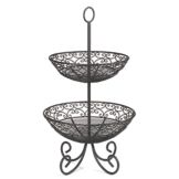 Tablecraft Mediterranean Collection&trade; Black 2-Tier Display / Legs