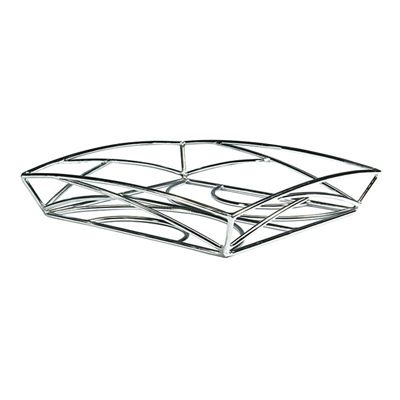 Delfin 12x12x2 in. Solid Rolled Steel Element Basket W/Chrome Finish