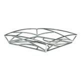 Delfin 12x12x2 in. Solid Rolled Steel Element Basket W/Chrome Finish