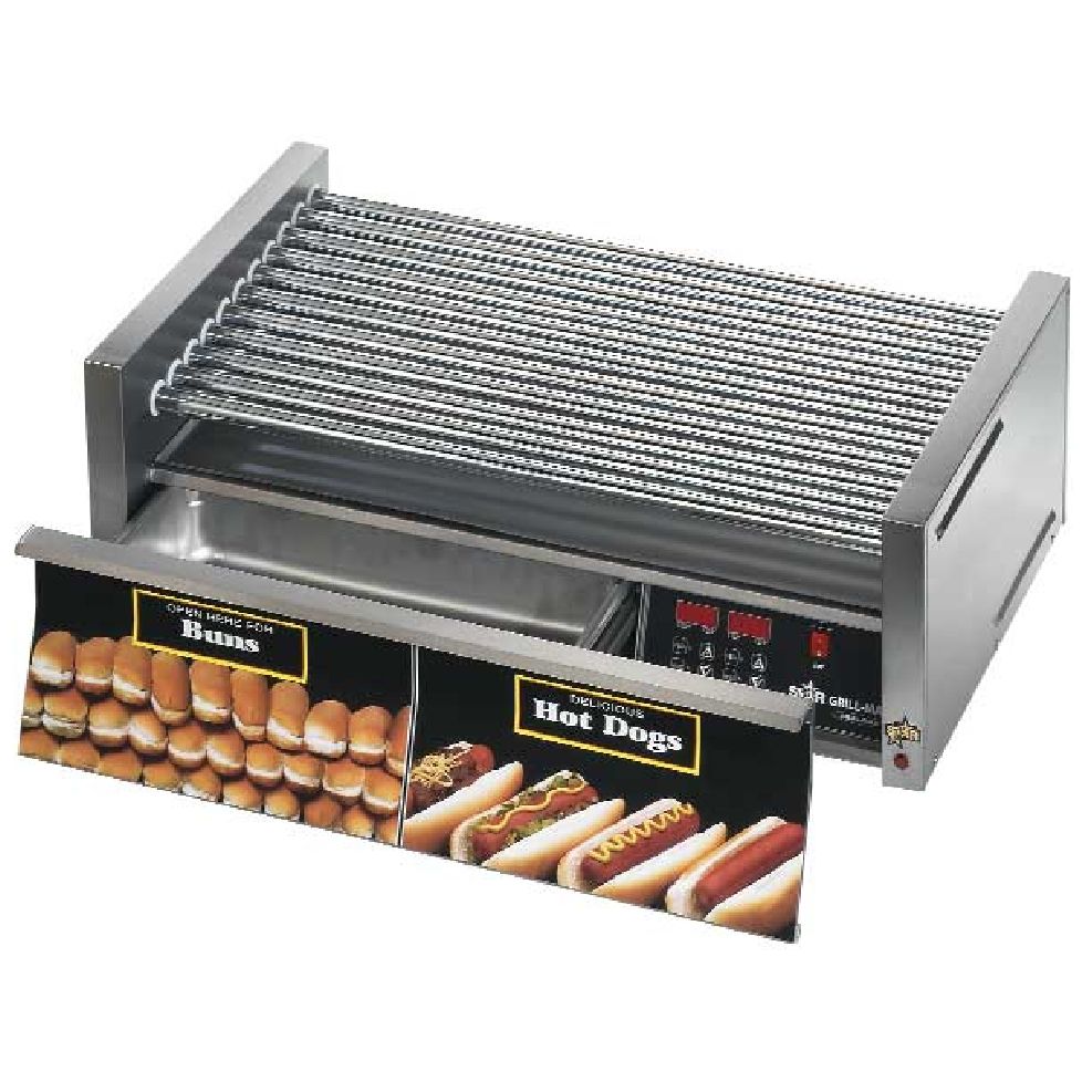 Star&reg; Mfg Grill Max&reg; 1535-W Grill f/ 50 Hot Dogs w/ Bun Drawer
