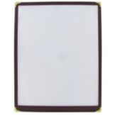 Single Panel Vinyl Cover, Burgundy Border, 8-1/2 x 11