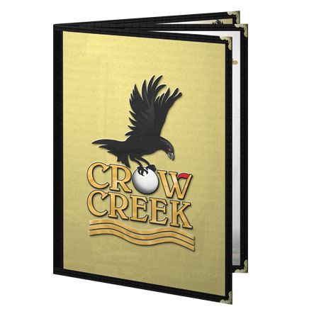 Menu Cover, Black Nylon Booklet, 8-1/2" x 11"
