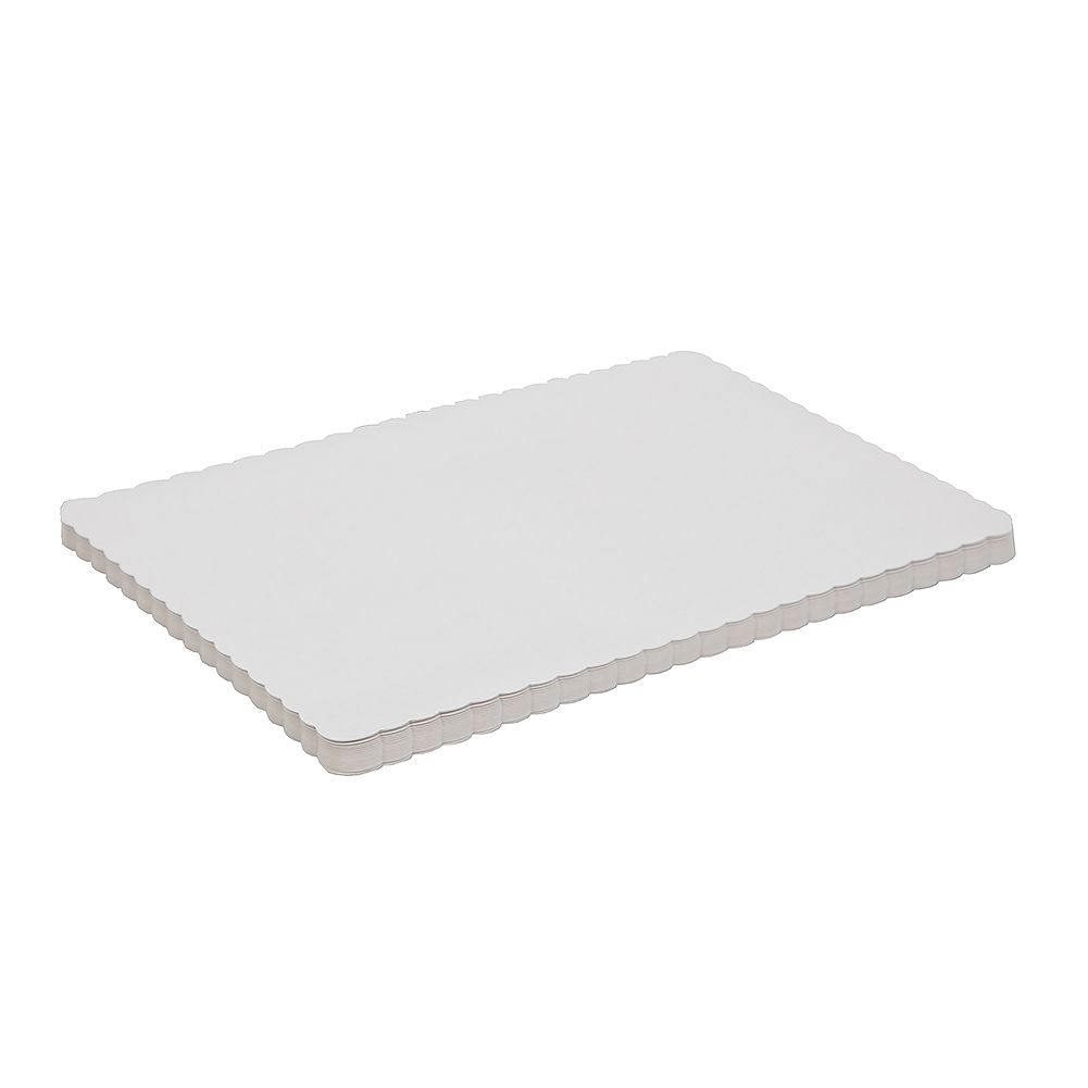 Lapaco Paper White HW Bond 12-3/4 x 16-5/8" Embossed Tray Cover