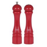 Chef Specialties Candy Apple Red 10" Pepper Mill/Salt Shaker Set