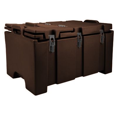 Cambro&reg; Dark Brown Food Carrier w/ Hinged Serving Lid