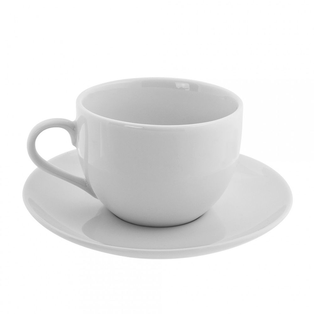 Ten Strawberry Street Classic Coupe White 8 Oz Cup and Saucer