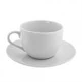 Ten Strawberry Street Classic Coupe White 8 Oz Cup and Saucer