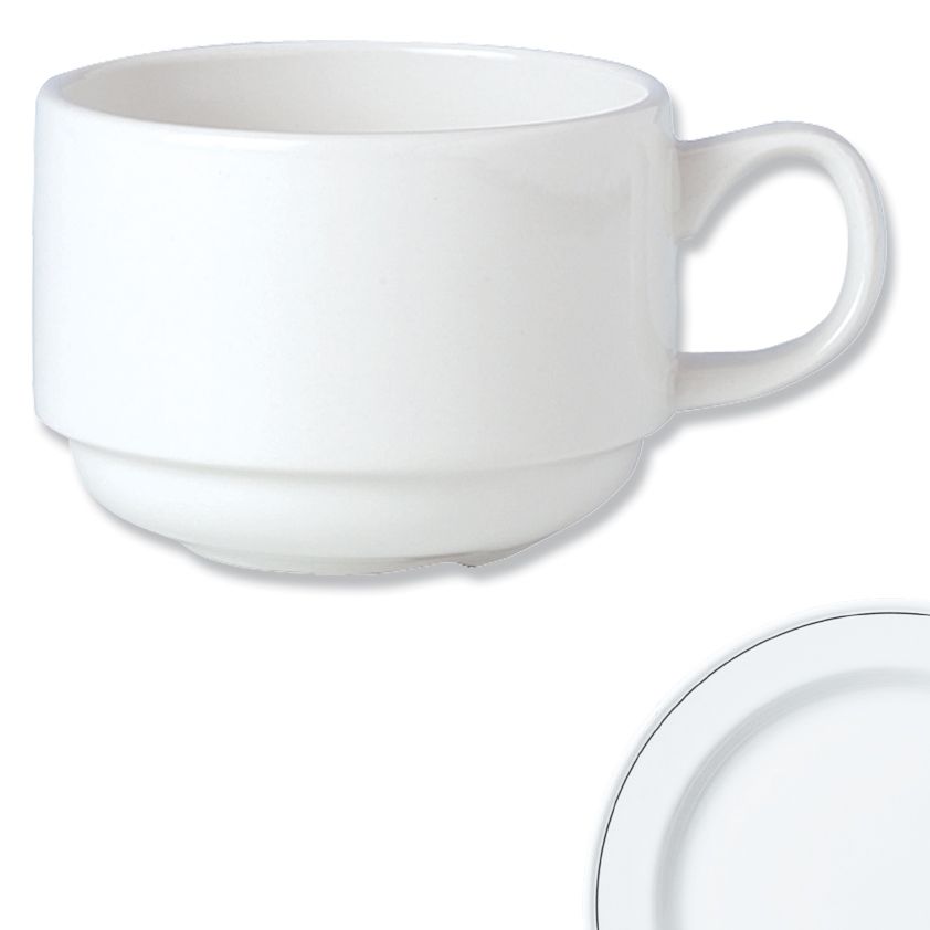 Steelite Performance Simplicity Black Line 7 Oz Slimline Stacking Cup