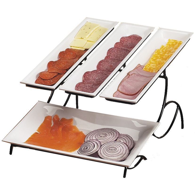 Cal-Mil&reg; Wire Two Tier Display w/3 White Display Trays