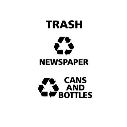 Rubbermaid&reg; "Cans and Bottles" Recycle Decal