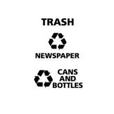 Rubbermaid&reg; "Cans and Bottles" Recycle Decal
