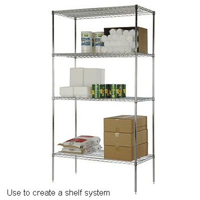 Focus Foodservice 24"W X 72"L Chrome Plated Wire Shelf