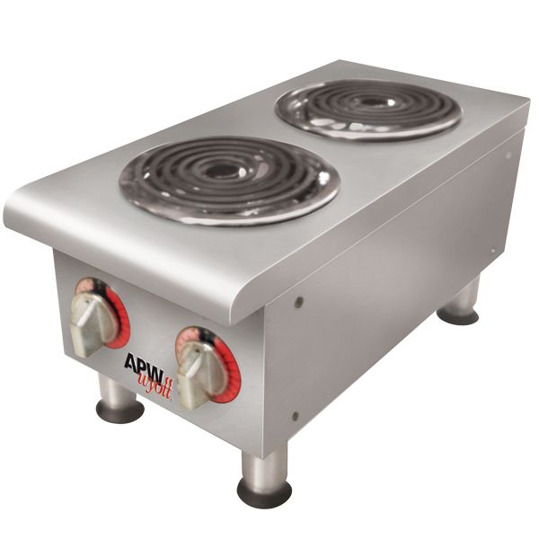 APW Wyott&reg; EHP 208V Electric Dual Burner Hot Plate