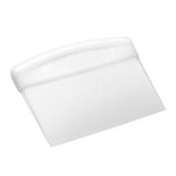White One-Piece Plastic Dough Scraper