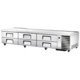 True&reg; S/S 110"W 6-Drawer Refrigerated Chef Base