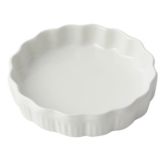 Bon Chef White Sandstone Round 10 oz Quiche Dish