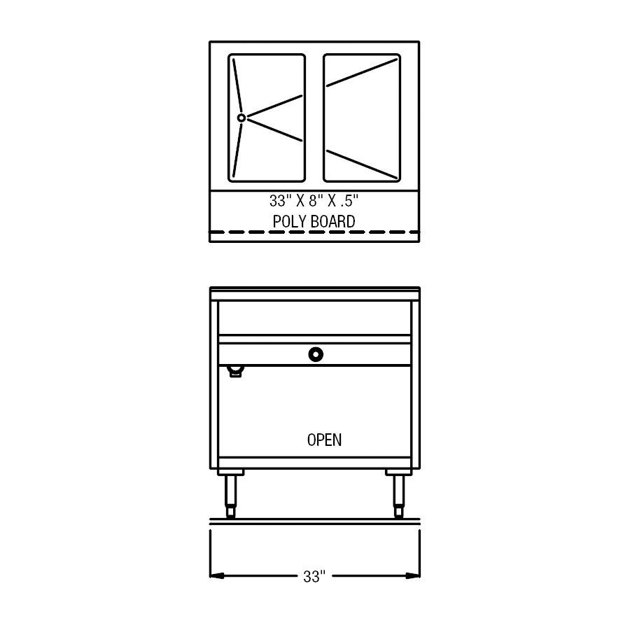 Randell&reg; 33" Propane Hot Food Table