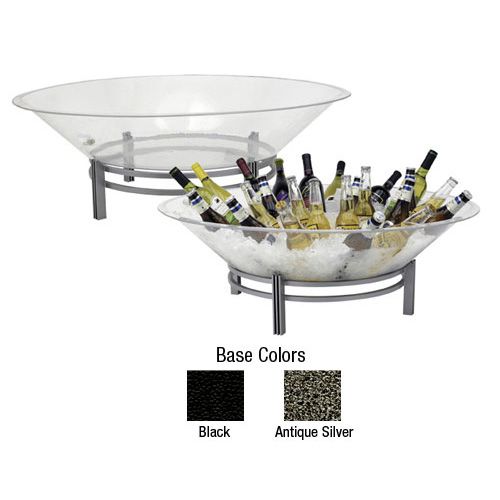 Buffet Enhancement Round 32 in. Iron Ice Display and Wrought Iron Base