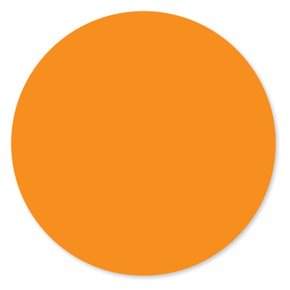 DayMark MoveMark&trade; Round Fluorescent Orange 3" Blank Label