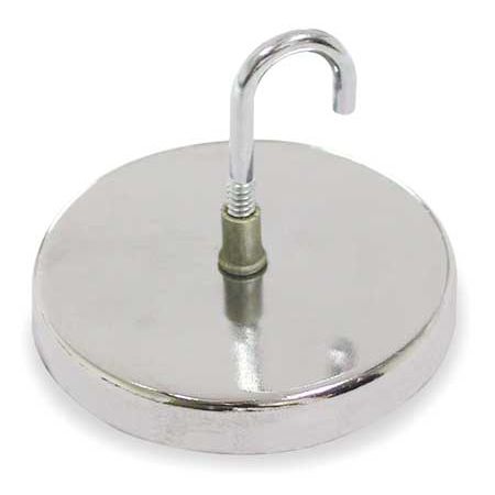 Round Base 20 Lb. Max Pull Chrome Plated Hook Magnet