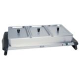 Cadco Stainless Steel Triple Buffet Sever w/ S/S Lids, WTBS-3