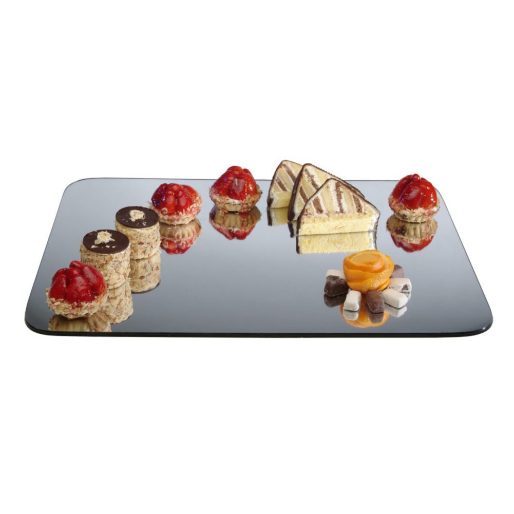 Gourmet Display Scratch Resistant Rectangular Mirror Tray
