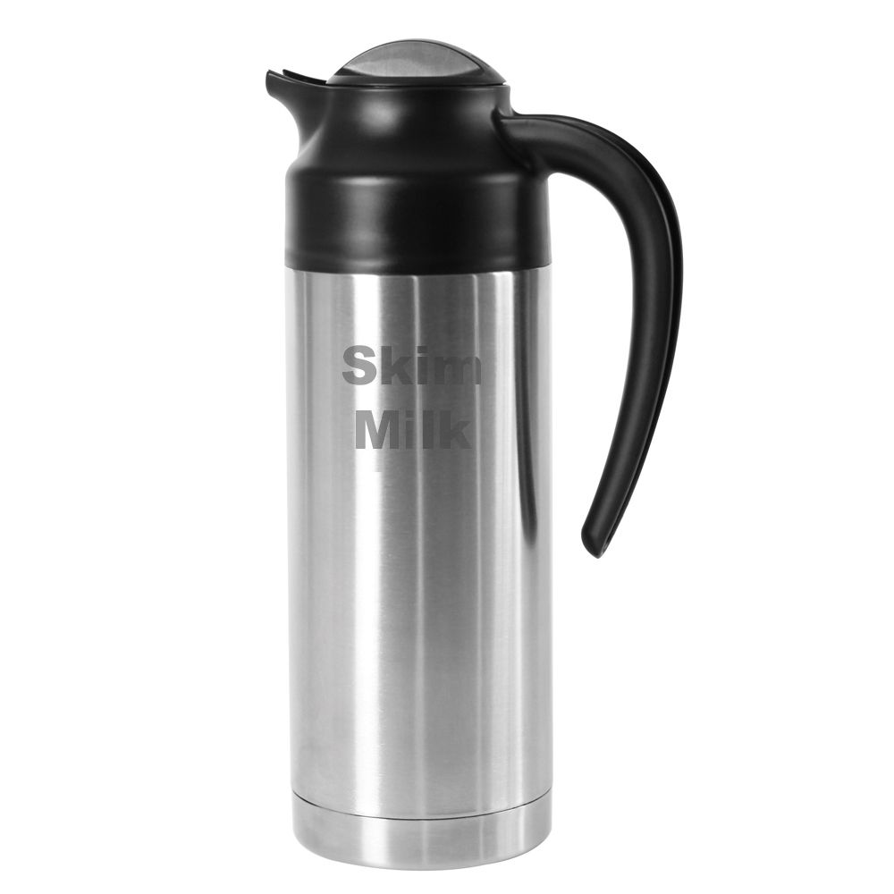 Service Ideas Steelvac&trade; S/S 1 L Carafe w/ Skim Milk Imprint