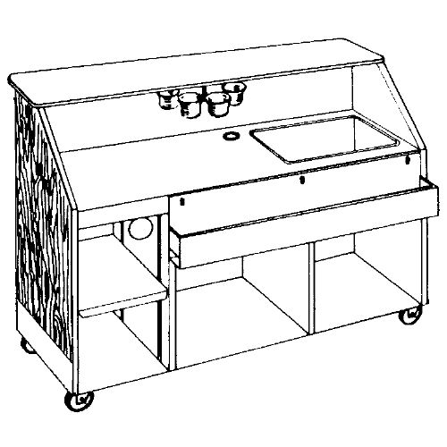 FWE Conventional Portable Bar w/ Sink, 72"