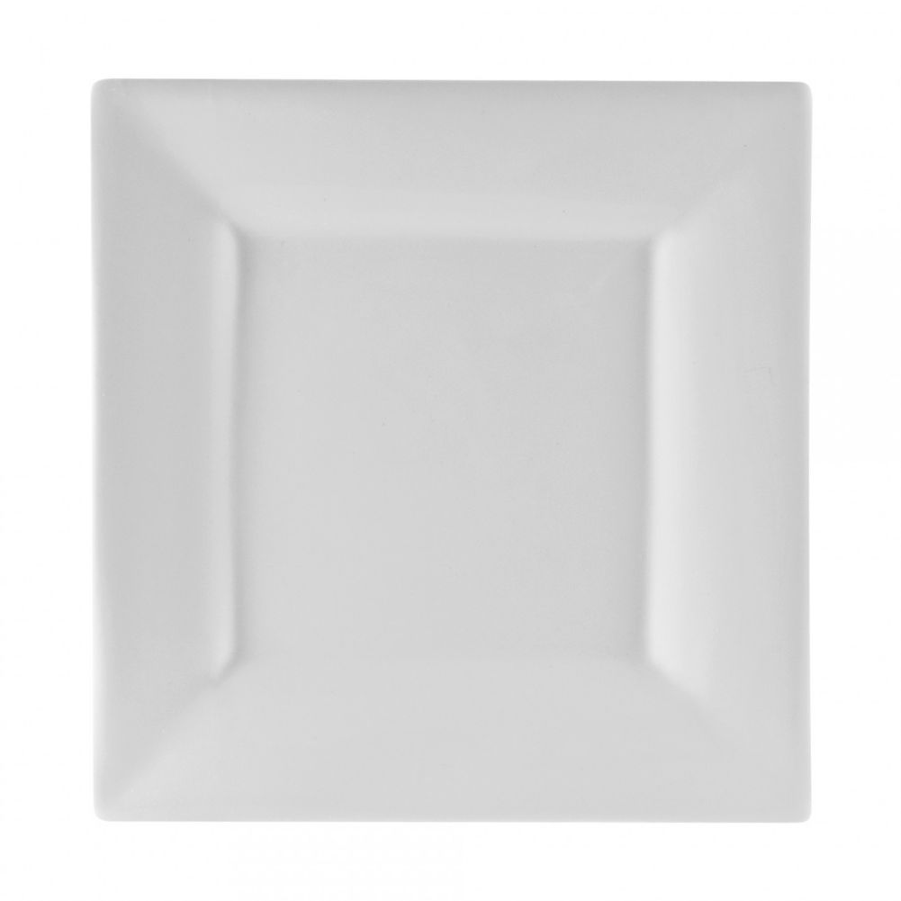 Ten Strawberry Street Whittier White 11-5/8" Square Charger Plate