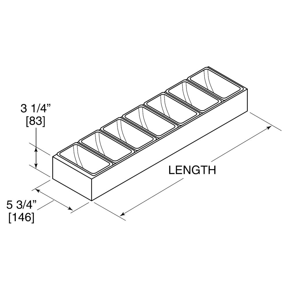 Perlick&reg; 7 Plastic Cup Condiment Tray