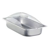 Cadco Third Size Steam Pan With Clear Polycarbonate Lid, SPL-3P