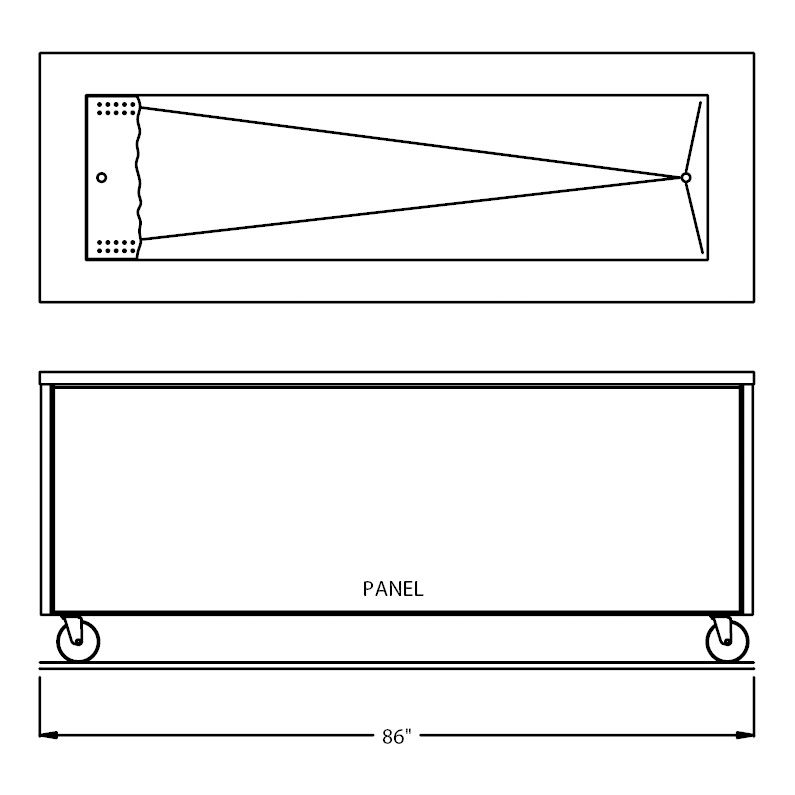 Randell&reg; Ranserve 6 Pan Size Enclosed Base Cold Food Table