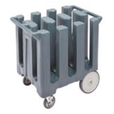 Cambro Dish Caddies Cart w/ 6 Columns, 7" D Max, Granite Gray