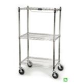 Rubbermaid Chrome 3-Shelf Safety Storage Cart